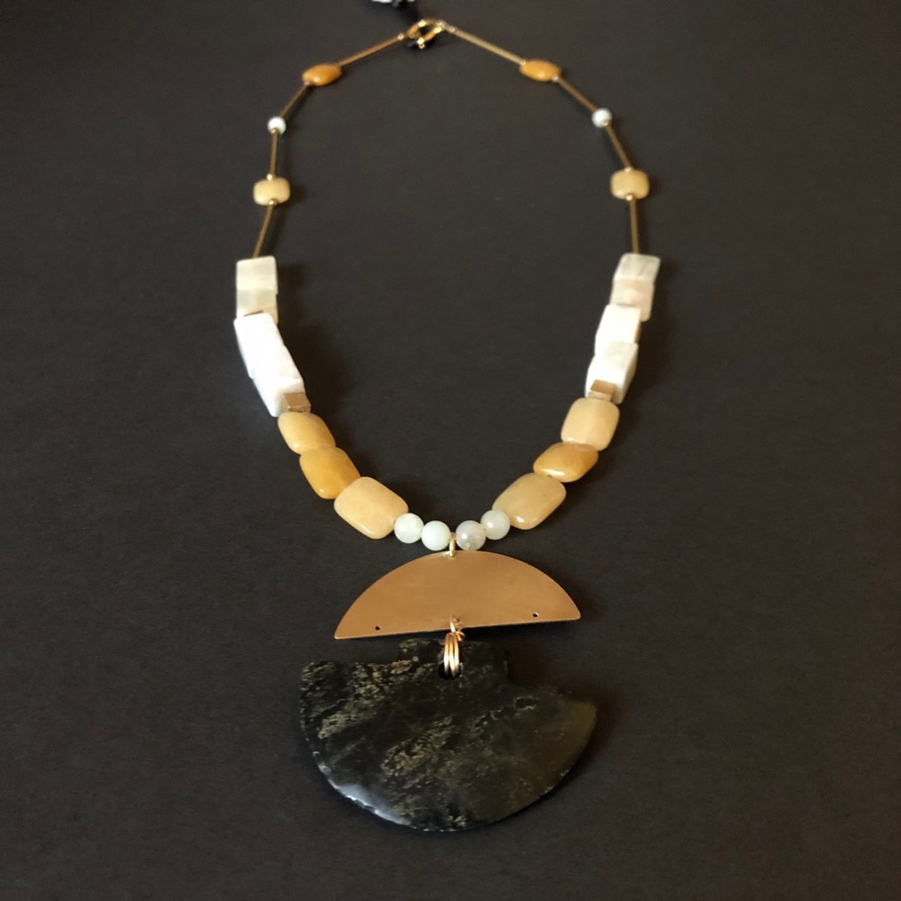 Amazonite, Italian Onyx, Mixed Stone Necklace